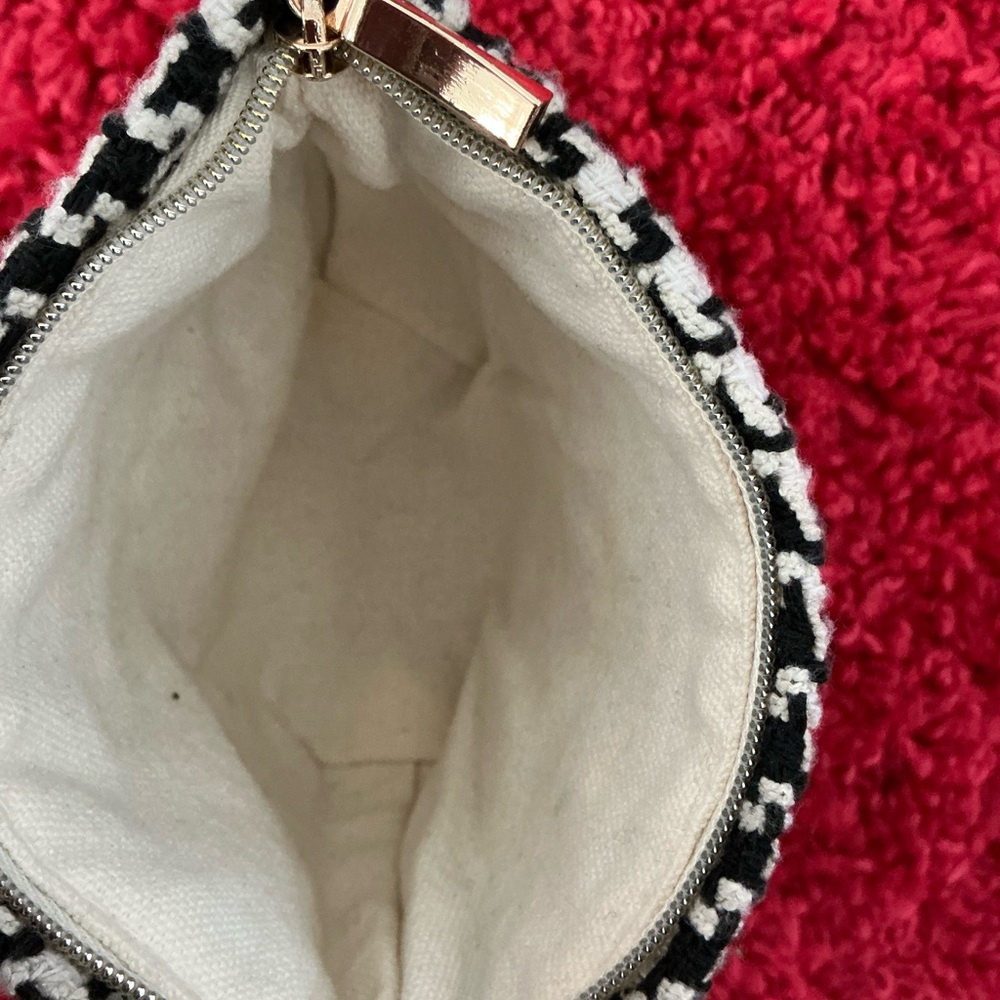 Houndstooth Black and White Cosmetic Bag - Picture 2 of 6